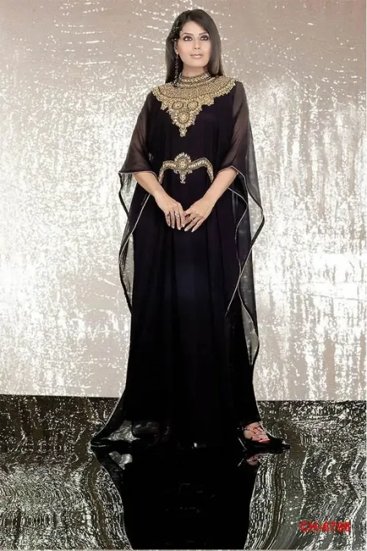 Picture of Radhe Designer Multicolor Georgette Kaftan Dress for Women - F10672