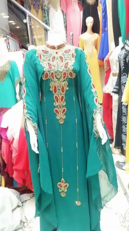 Picture of Radhe Designer Yellow Georgette Kaftan Dress for Women - F1625