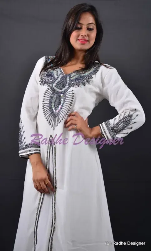 Picture of Radhe Designer Multicolor Georgette Kaftan Dress for Women - Y1169
