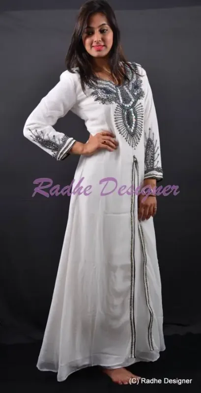 Picture of Radhe Designer Blue Georgette Kaftan Dress for Women - Y1171