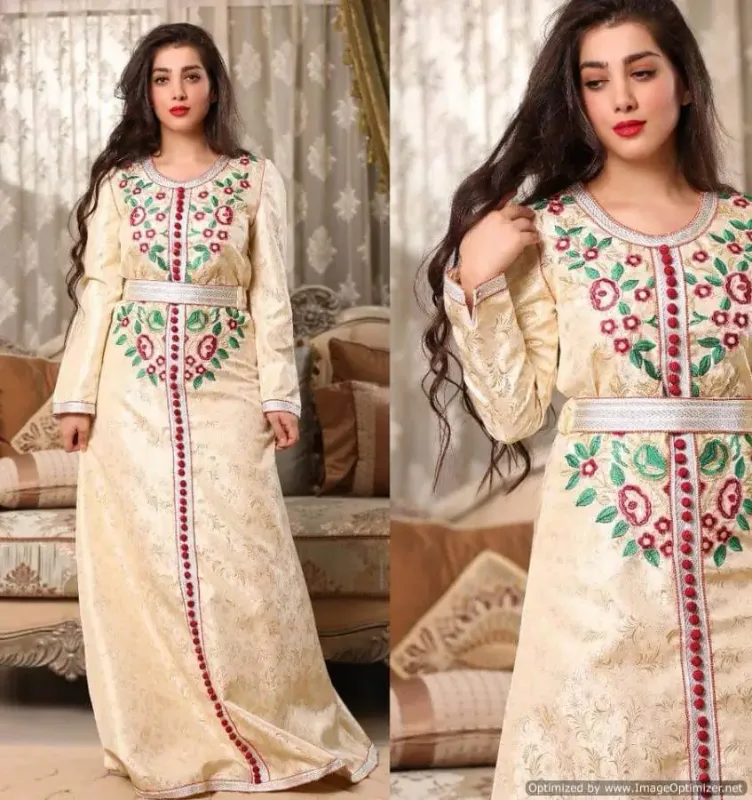 Picture of Radhe Designer Pink Cotton Kaftan Dress for Women - F2020