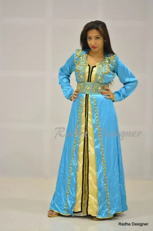 Picture of Radhe Designer Multicolor Georgette Kaftan Dress for Women - Y1167