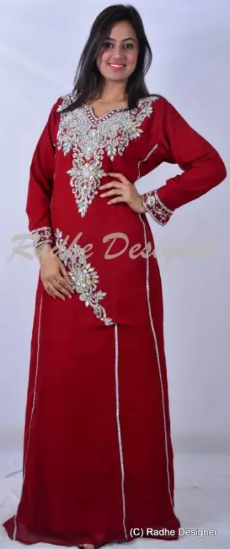 Picture of Radhe Designer Multicolor Georgette Kaftan Dress for Women - Y873