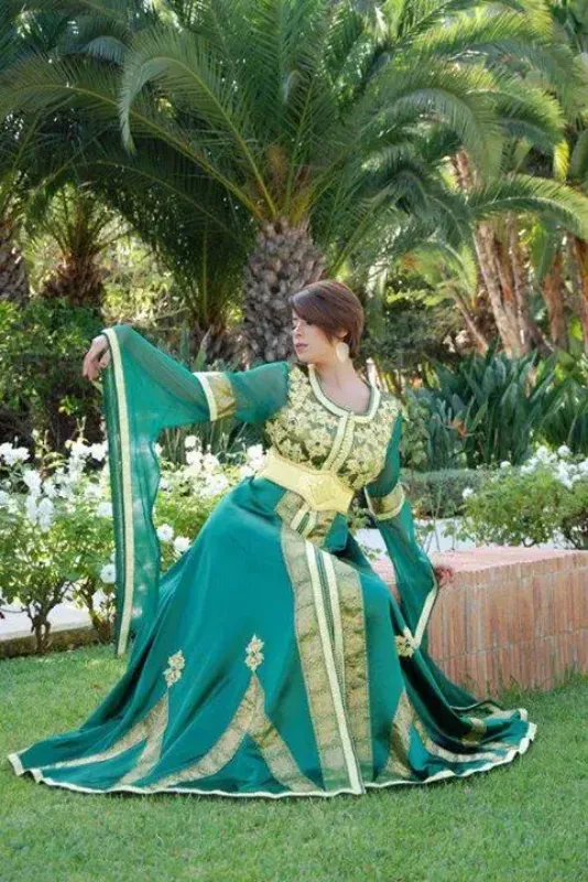 Picture of Purple Georgette Kaftan Dress for Women - Look 7202