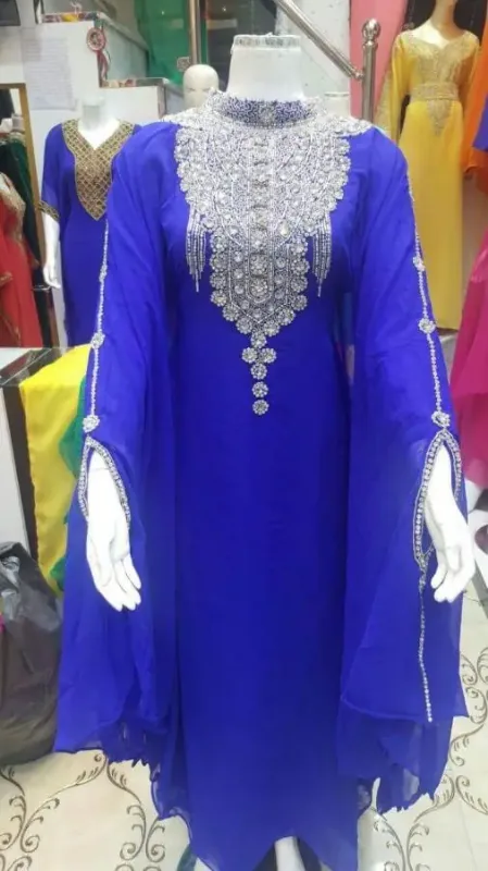 Picture of Radhe Designer Yellow Georgette Kaftan Dress for Women - F4921