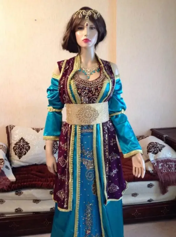 Picture of Radhe Designer Multicolor Georgette Kaftan Dress for Women - F10655