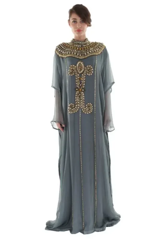 Picture of Radhe Designer Black Georgette Kaftan Dress for Women - F10544