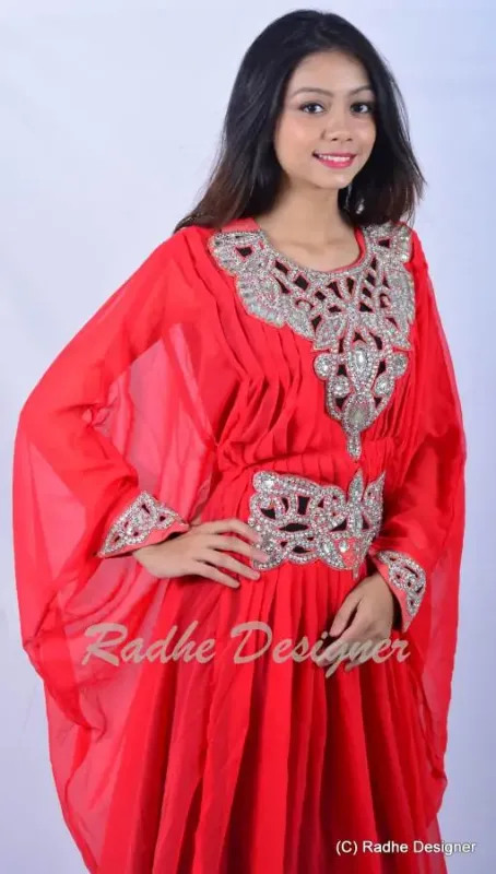 Picture of Radhe Designer Purple Georgette Kaftan Dress for Women - Y806