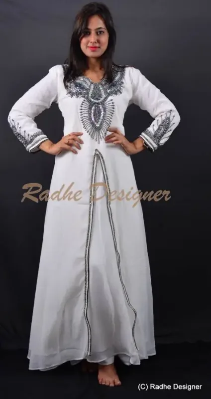 Picture of Radhe Designer Multicolor Georgette Kaftan Dress for Women - Y1168