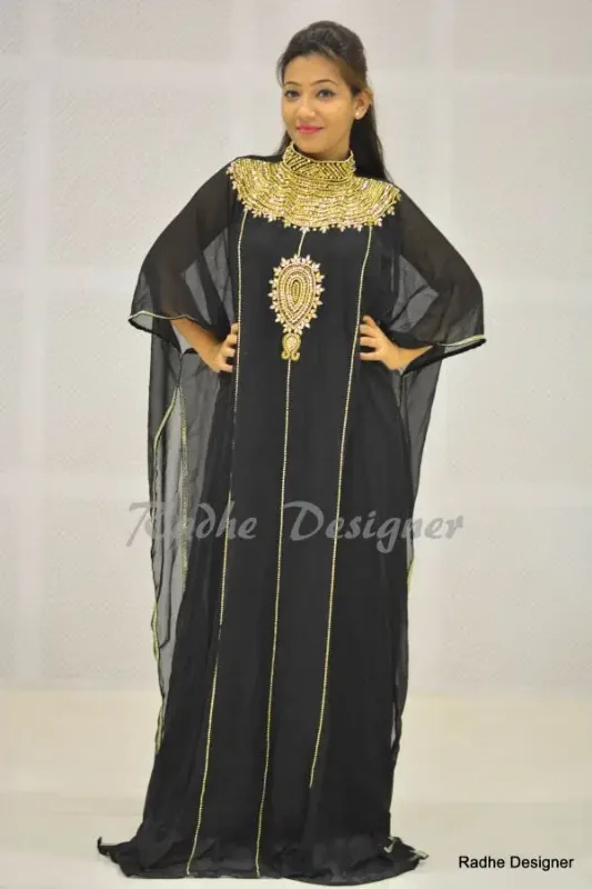 Picture of Radhe Designer Pink Cotton Kaftan Dress for Women - Y344