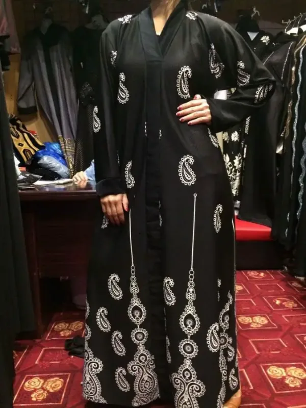 Picture of Radhe Designer Black Chiffon Kaftan Dress for Women - F1424
