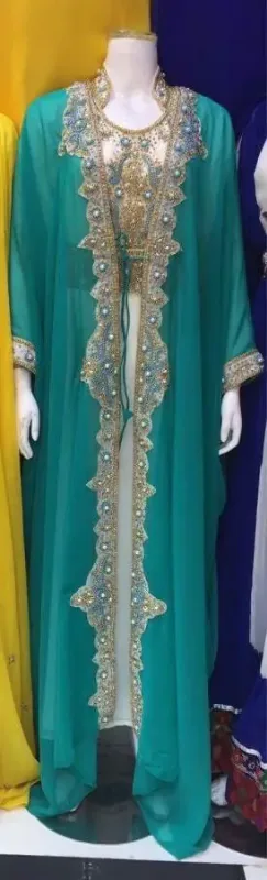 Picture of Radhe Designer Yellow Georgette Kaftan Dress for Women - F1914