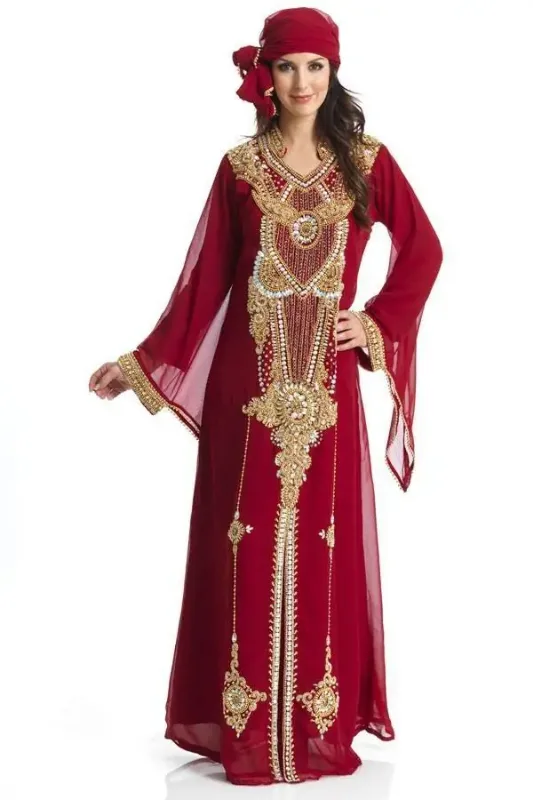 Picture of Radhe Designer Yellow Georgette Kaftan Dress for Women - F10301