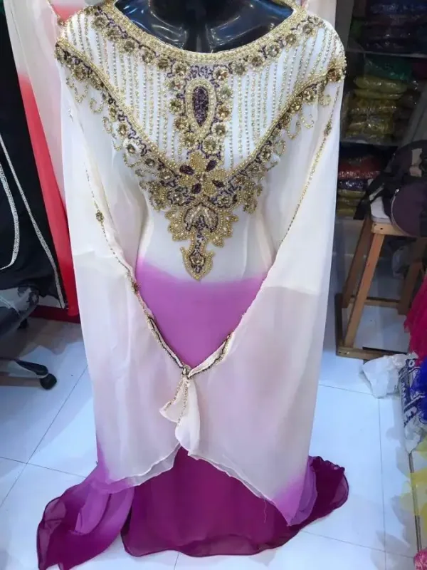 Picture of Radhe Designer Purple Georgette Kaftan Dress for Women - F1751