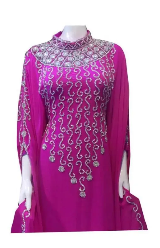 Picture of Radhe Designer Purple Georgette Kaftan Dress for Women - F9951