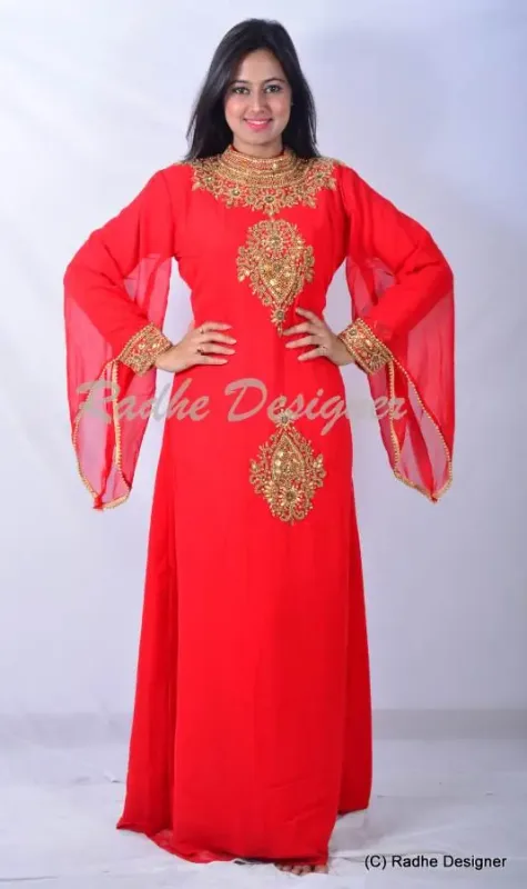 Picture of Radhe Designer Blue Georgette Kaftan Dress for Women - Y1001
