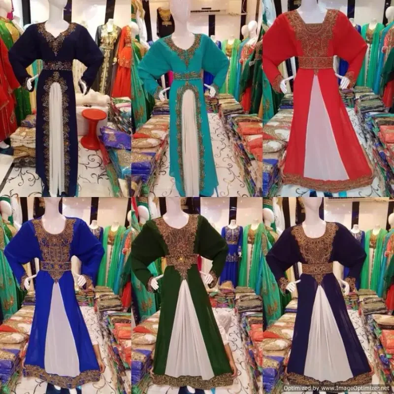 Picture of Radhe Designer Multicolor Georgette Kaftan Dress for Women - F2295
