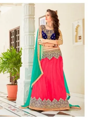 Picture of bollywood indian party wear lehenga choli with dupatta 