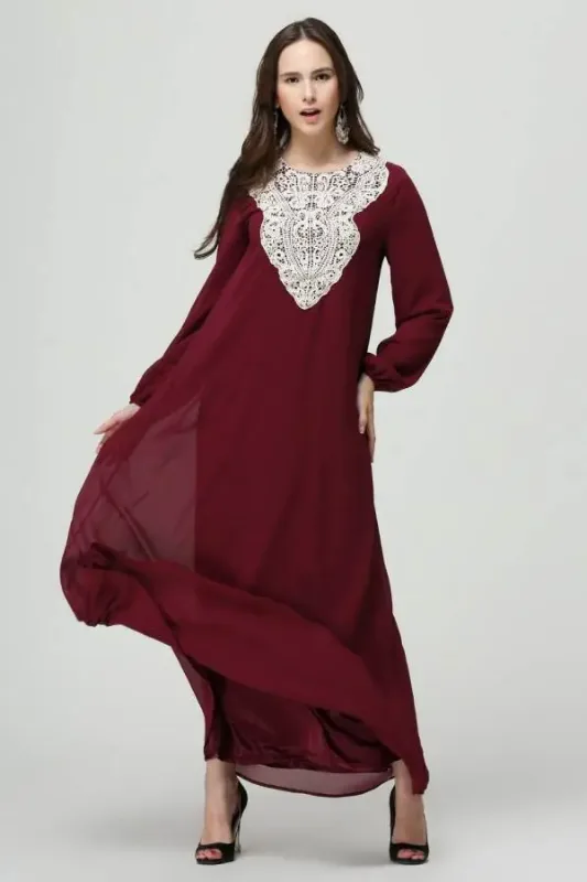 Picture of Radhe Designer Purple Georgette Kaftan Dress for Women - F10682