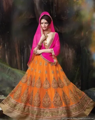 Picture of indian designer royal family wedding lengha party wear 