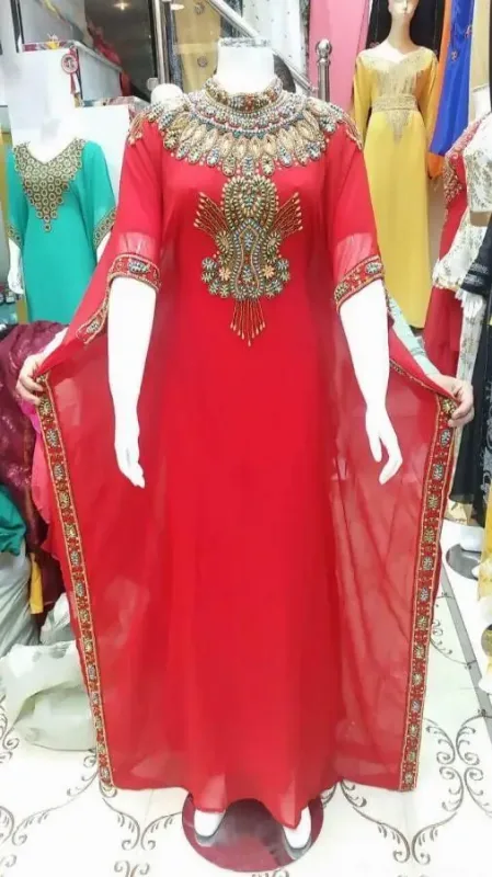 Picture of Radhe Designer Multicolor Georgette Kaftan Dress for Women - F1756