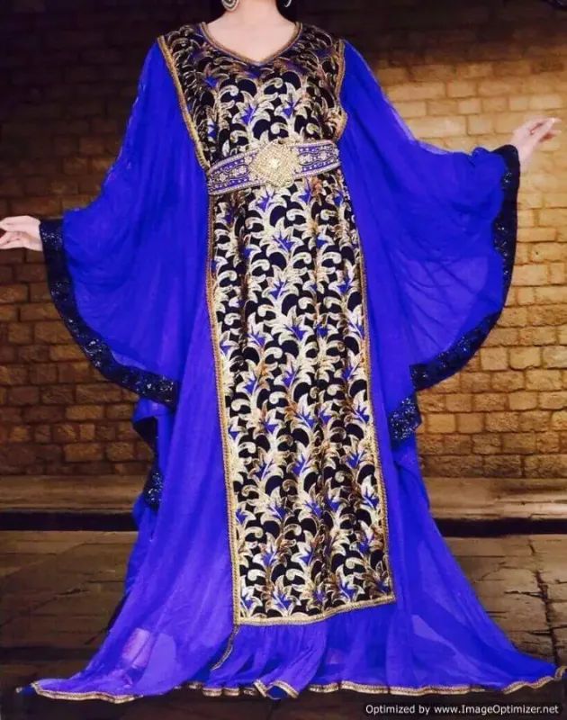 Picture of Radhe Designer Blue Georgette Kaftan Dress for Women - F3755