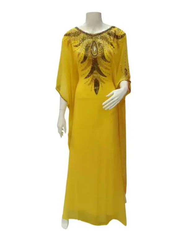 Picture of Radhe Designer White Georgette Kaftan Dress for Women - F3748