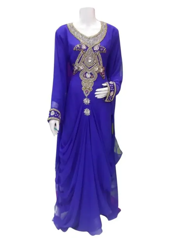 Picture of Radhe Designer Blue Georgette Kaftan Dress for Women - F3772