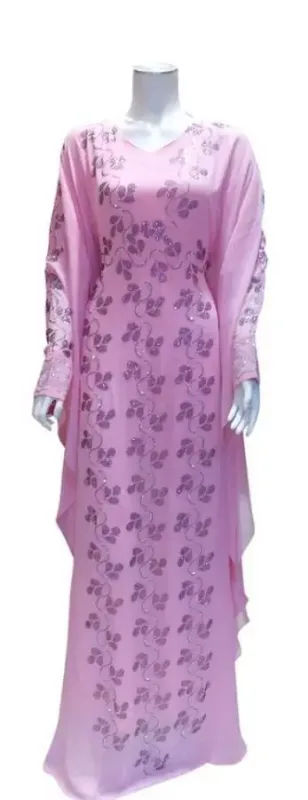 Picture of Radhe Designer Pink Cotton Kaftan Dress for Women - F7759