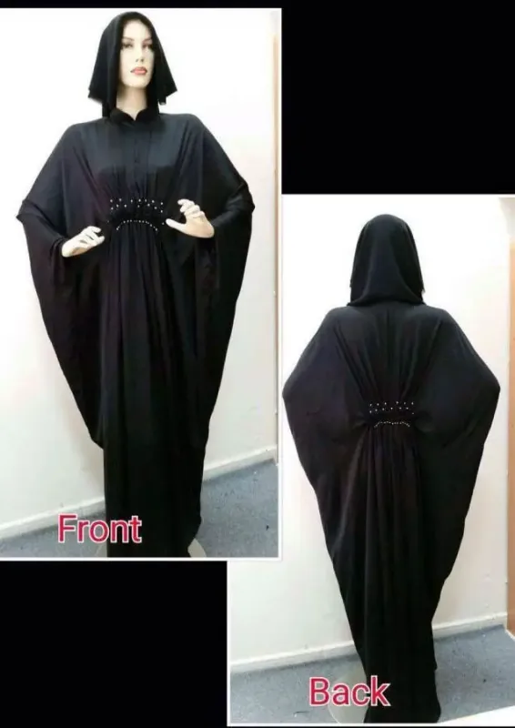 Picture of Radhe Designer Black Georgette Kaftan Dress for Women - F3777