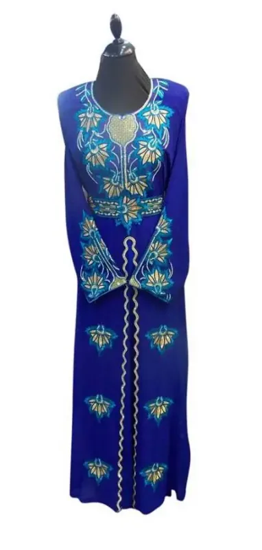 Picture of Radhe Designer White Georgette Kaftan Dress for Women - F7774