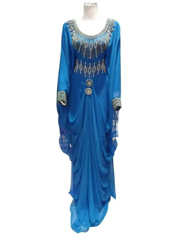 Picture of Radhe Designer Blue Georgette Kaftan Dress for Women - F3789