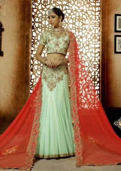 Picture of bollywood indian designer lengha wedding lehenga choli 