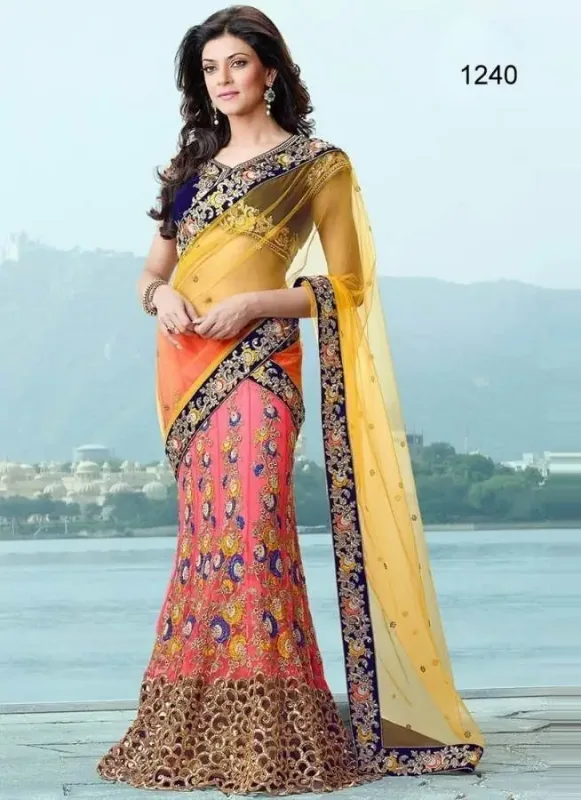 Picture of Radhe Designer Multicolor Georgette Kaftan Dress for Women - F7781