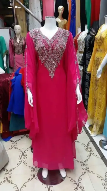 Picture of Radhe Designer Blue Georgette Kaftan Dress for Women - F1623