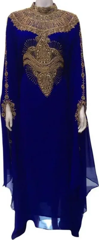 Picture of Radhe Designer Black Georgette Kaftan Dress for Women - F10072