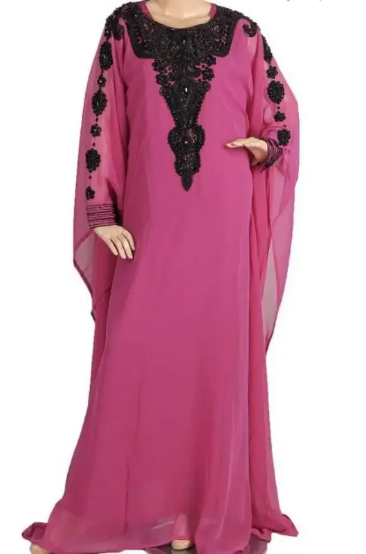 Picture of Radhe Designer Purple Georgette Kaftan Dress for Women - F9141