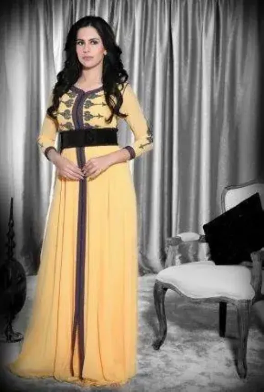 Picture of Radhe Designer Multicolor Georgette Kaftan Dress for Women - F7853