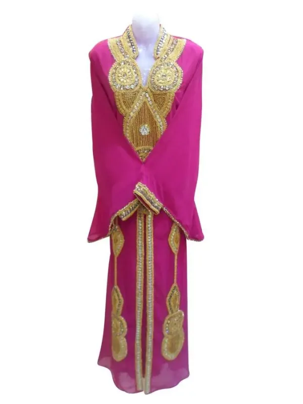 Picture of Radhe Designer Yellow Georgette Kaftan Dress for Women - F3808