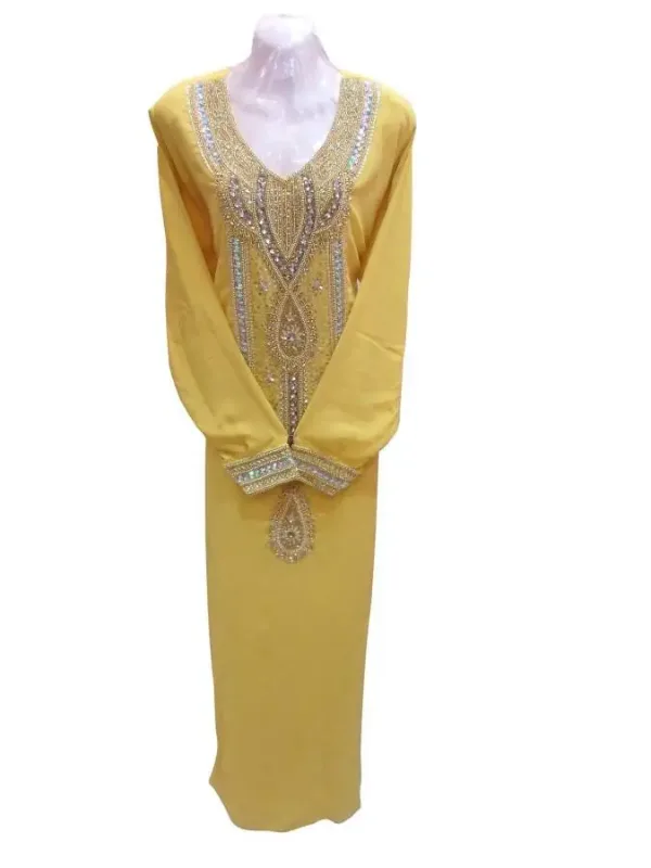 Picture of Radhe Designer White Georgette Kaftan Dress for Women - F3816