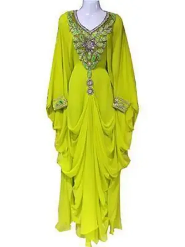 Picture of Radhe Designer Multicolor Georgette Kaftan Dress for Women - F7819