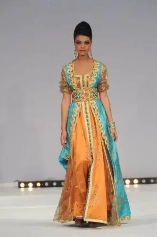 Picture of Radhe Designer Multicolor Georgette Kaftan Dress for Women - F7817