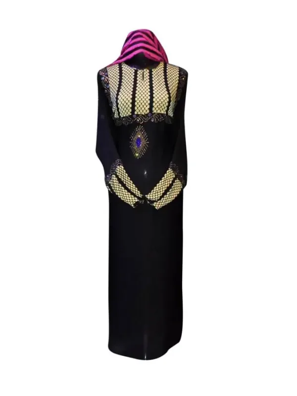 Picture of Radhe Designer Black Georgette Kaftan Dress for Women - F3847