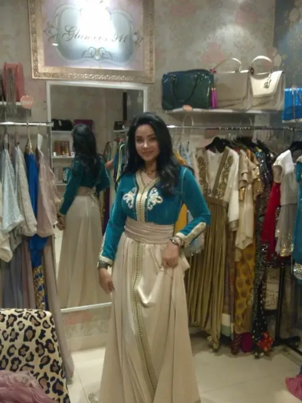 Picture of Radhe Designer Multicolor Georgette Kaftan Dress for Women - F7851