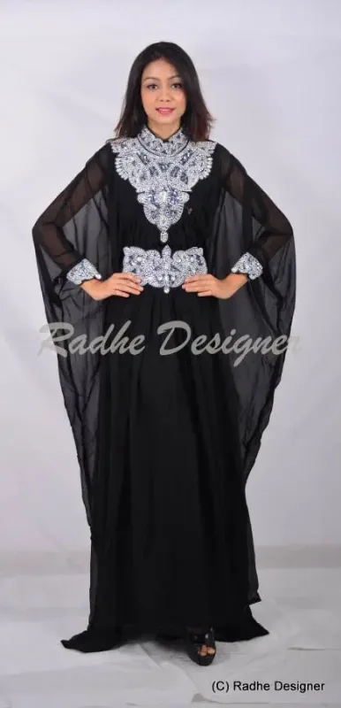 Picture of Radhe Designer Multicolor Georgette Kaftan Dress for Women - Y609