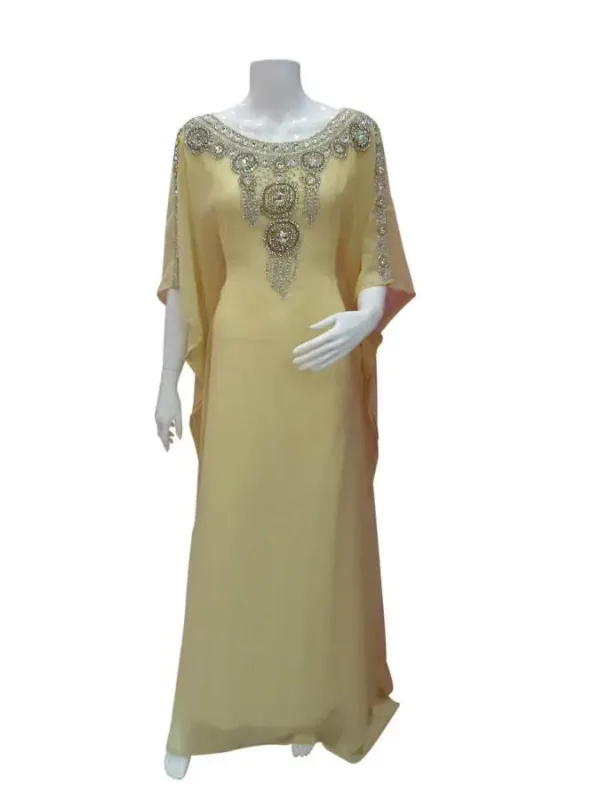 Picture of Radhe Designer White Georgette Kaftan Dress for Women - F3742