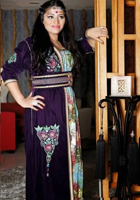 Picture of Radhe Designer Multicolor Georgette Kaftan Dress for Women - F10038