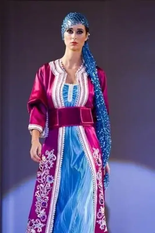 Picture of Radhe Designer Multicolor Georgette Kaftan Dress for Women - F7884