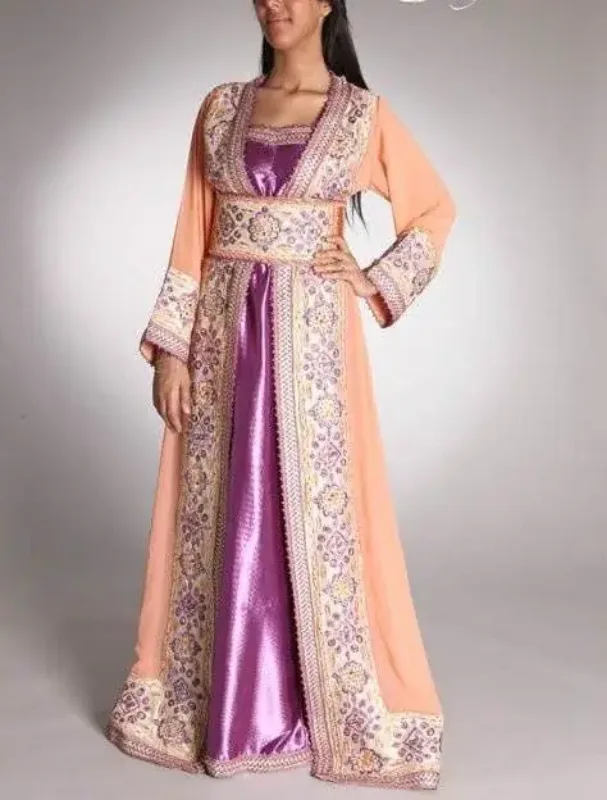 Picture of Radhe Designer White Georgette Kaftan Dress for Women - F7882