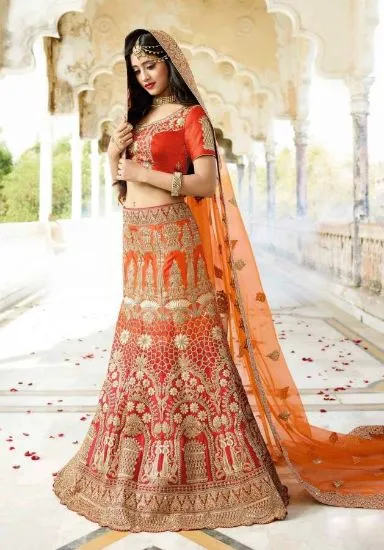 Picture of asian indian designer party wear lehenga choli for girl